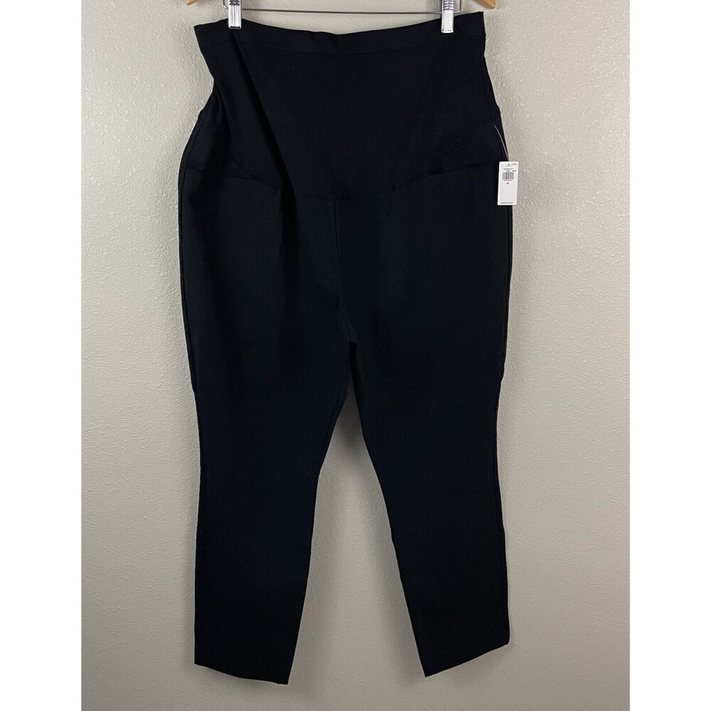 Old Navy Womens Plus Size 20 Black Full Panel Pixie Maternity Pant